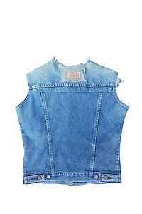 Upcycled Levi's Denim Jacket Vest Selected by Garbage Soup