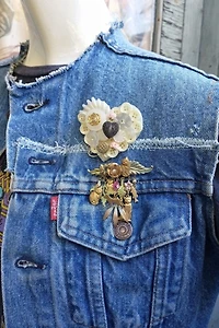 Upcycled Levi's Denim Jacket Vest Selected by Garbage Soup