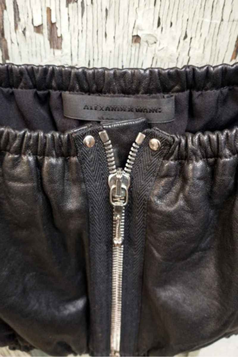 Alexander Wang Off Shoulder Leather Top Selected by Garbage Soup
