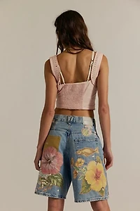 We The Free Tropical Beat Denim Shorts