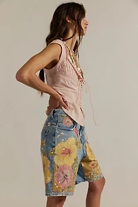 We The Free Tropical Beat Denim Shorts