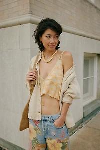 We The Free Tropical Beat Denim Shorts