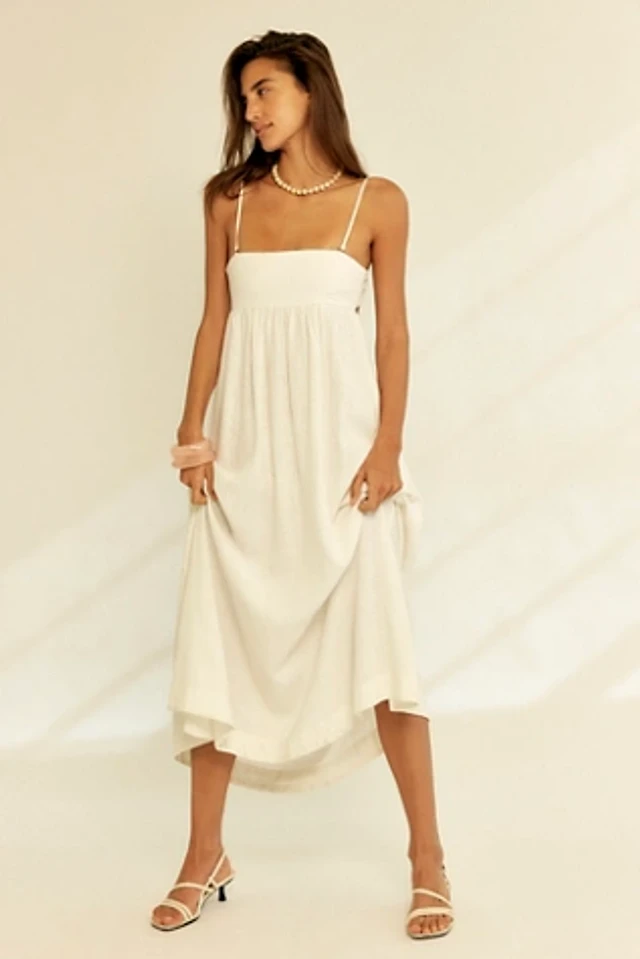 sandy shores babydoll dress in ivory Free People sandy shores babydoll mini dress in ivory