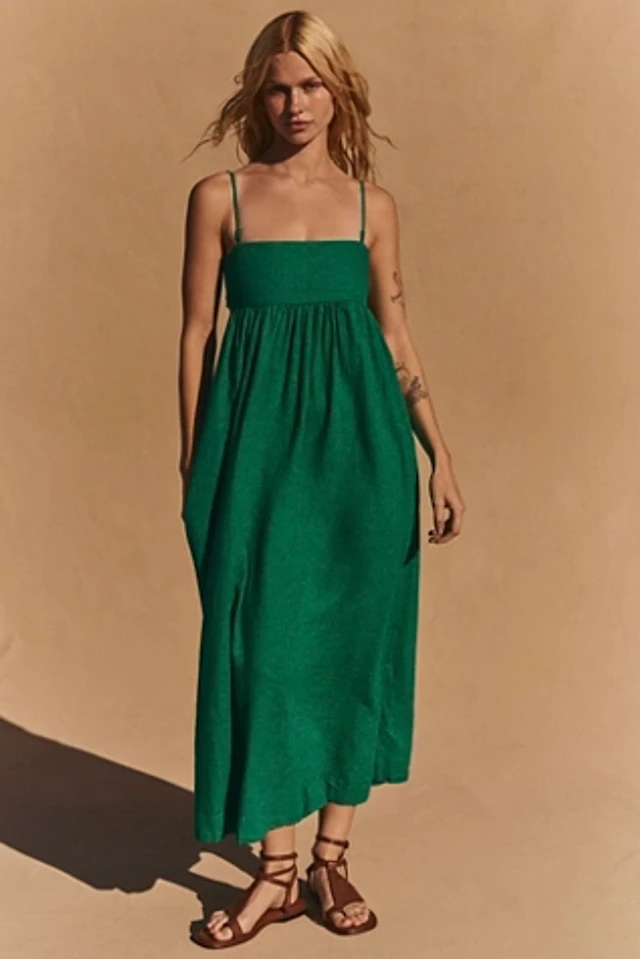 halo babydoll midi dress Free People Halo Babydoll Midi Dress - Sailor Blue