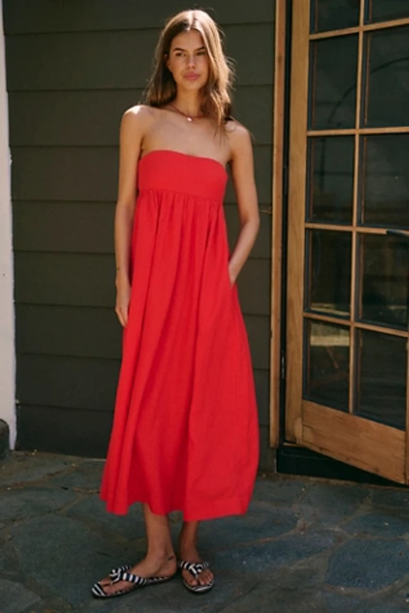 Halo Babydoll Midi Dress