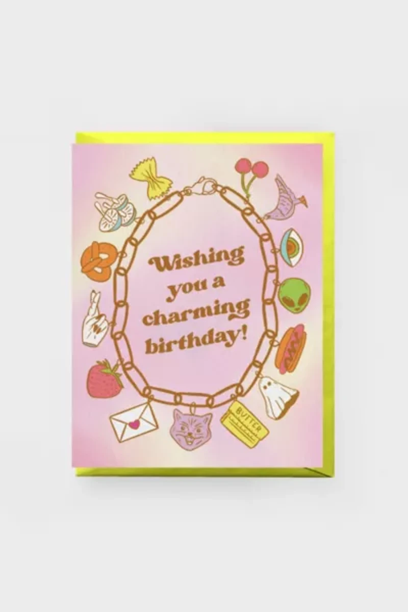 Boss Dotty Charm Bracelet Birthday Greeting Card
