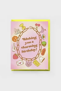 Boss Dotty Charm Bracelet Birthday Greeting Card