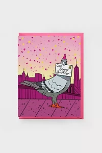 Boss Dotty Pigeon Birthday Greeting Card