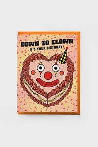Boss Dotty Down To Clown Birthday Greeting Card