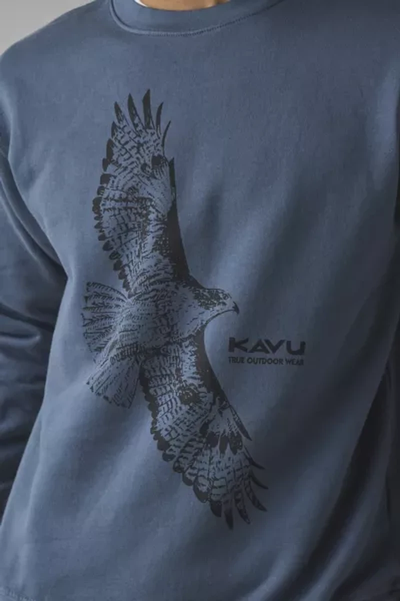 KAVU Core Graphic Crew Neck Sweatshirt