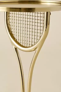 Tennis Racket Sculptural Metal Side Table
