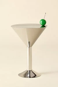 Chrome Martini Metal Side Table