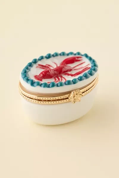 Lobster Dinner Porcelain Pill Case