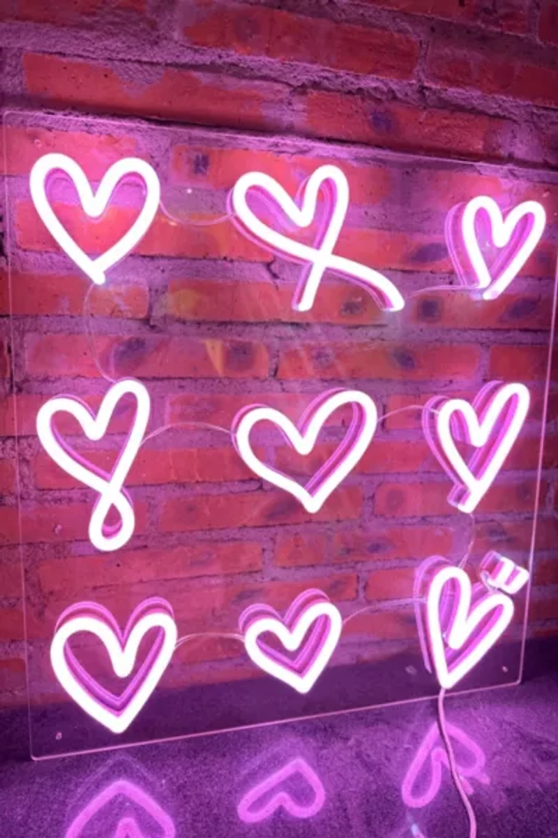 Echo Neon Hearts Neon Sign