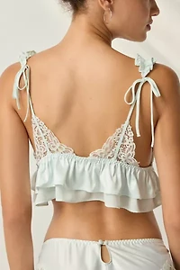 For Love & Lemons Butterfly Lace Ruffle Bralette