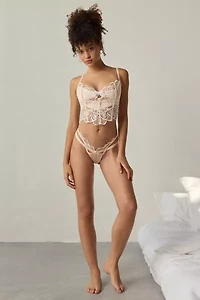 For Love & Lemons Tea Cake Lace Trim Thong