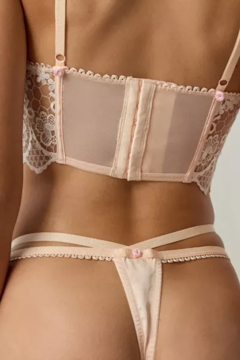 For Love & Lemons Tea Cake Lace Trim Thong