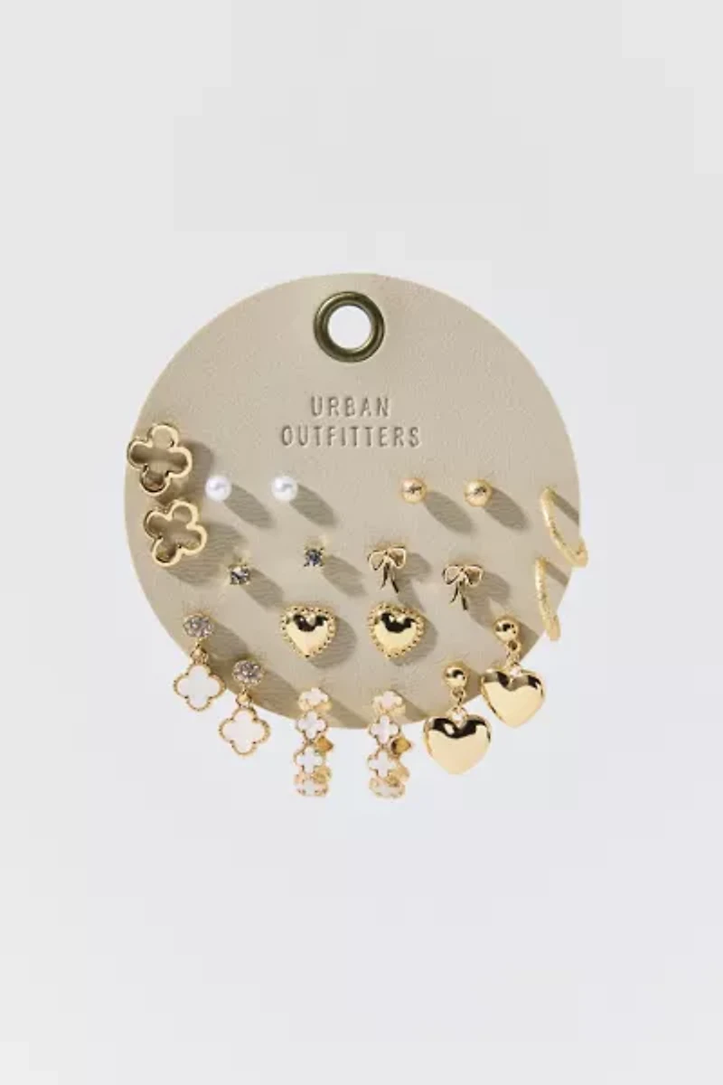 Summer Girl Pearl Post & Hoop Earring Set