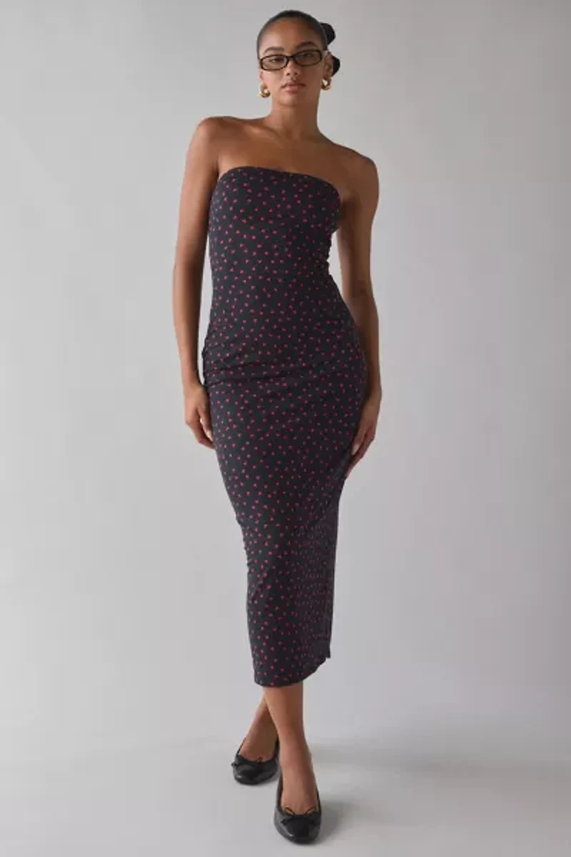 UO Nora Jersey Knit Tube Midi Dress