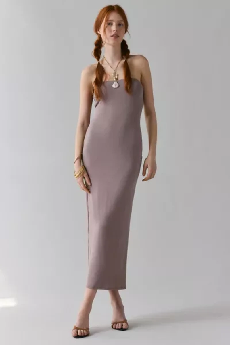 UO Nora Jersey Knit Tube Midi Dress