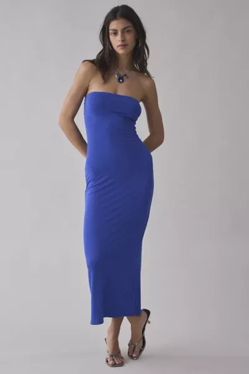UO Nora Jersey Knit Tube Midi Dress