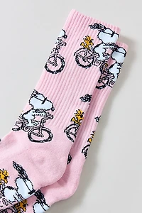 Peanuts Snoopy Bicycle Crew Sock