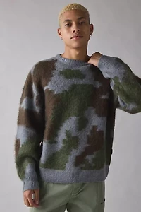 Gramicci Camo Pattern Crew Neck Sweater