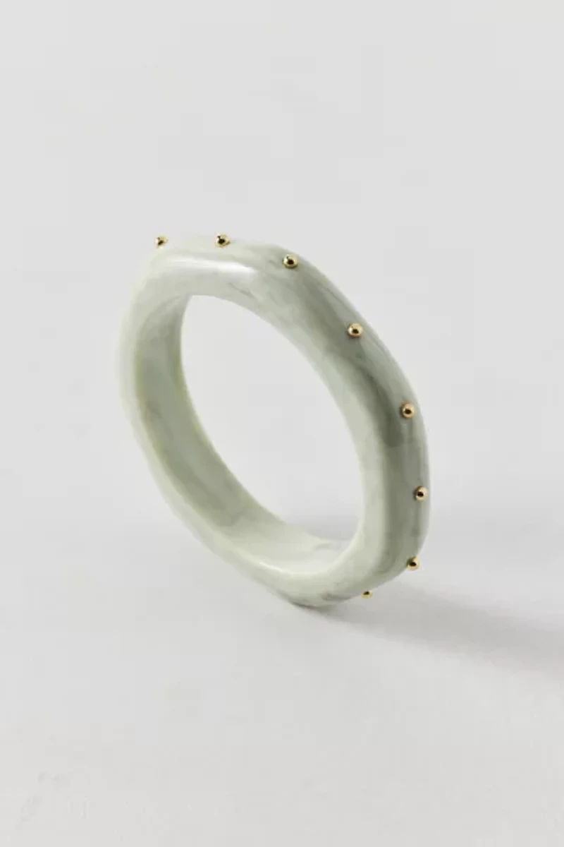 Metal Studded Chunky Bangle Bracelet