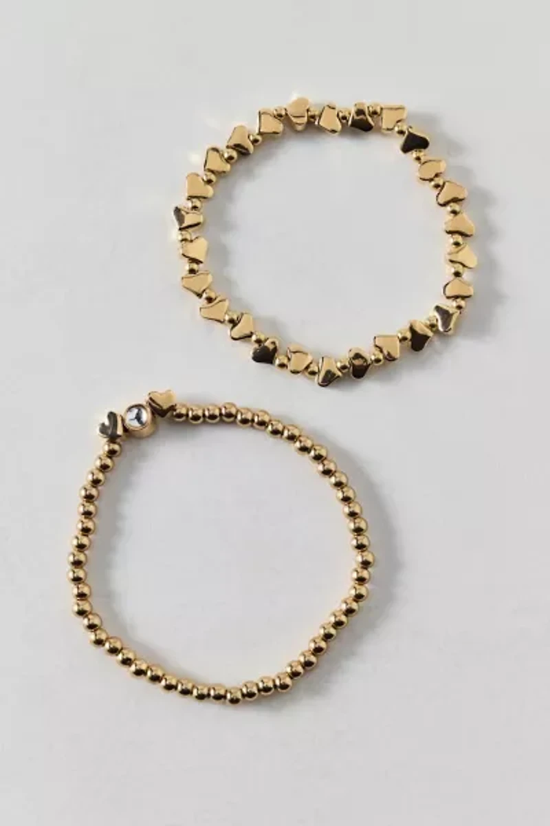 Orion Metal Heart Stretch Bracelet Set