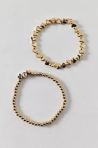 Orion Metal Heart Stretch Bracelet Set
