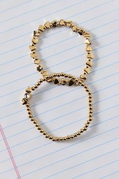 Orion Metal Heart Stretch Bracelet Set