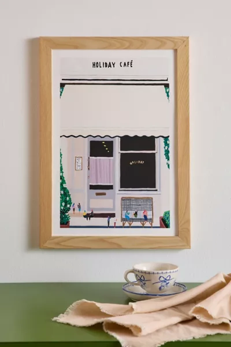 Helo Birdie Holiday Café Art Print