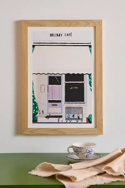 Helo Birdie Holiday Café Art Print