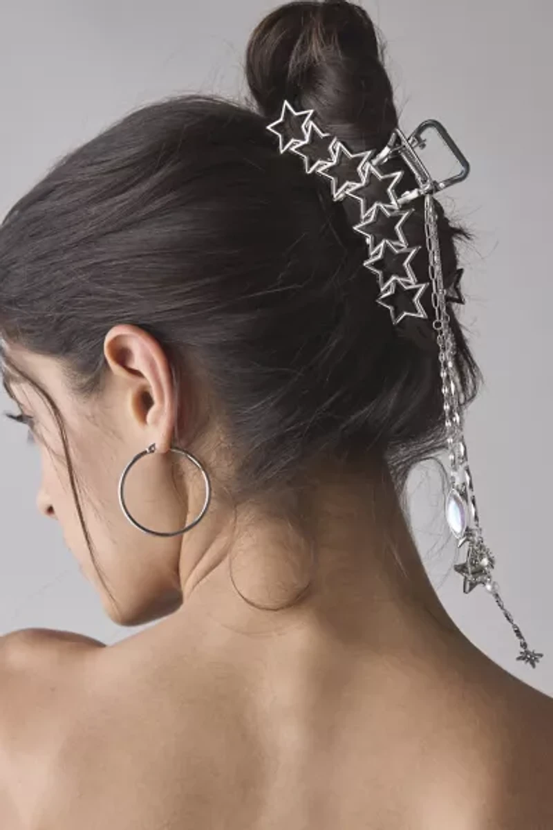 Multi-Star Charm Dangle Claw Clip