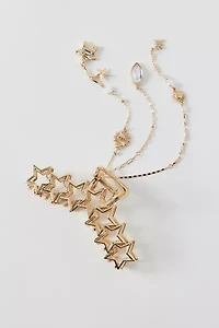 Multi-Star Charm Dangle Claw Clip