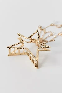 Star Charm Dangle Claw Clip