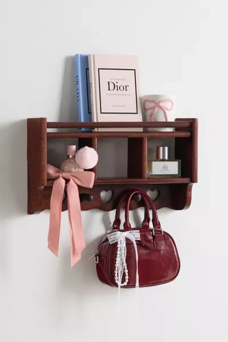 Millie Heart Wood Cut-Out Wall Shelf