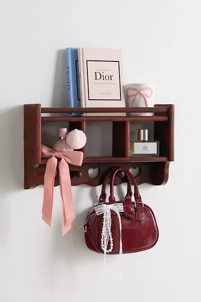 Millie Heart Wood Cut-Out Wall Shelf