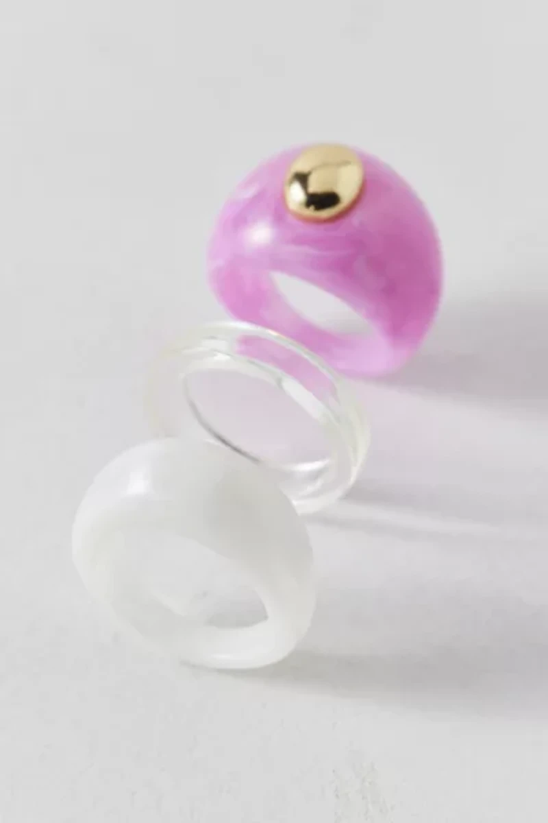 Gali Chunky Acrylic Ring Set