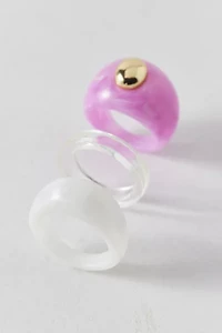 Gali Chunky Acrylic Ring Set