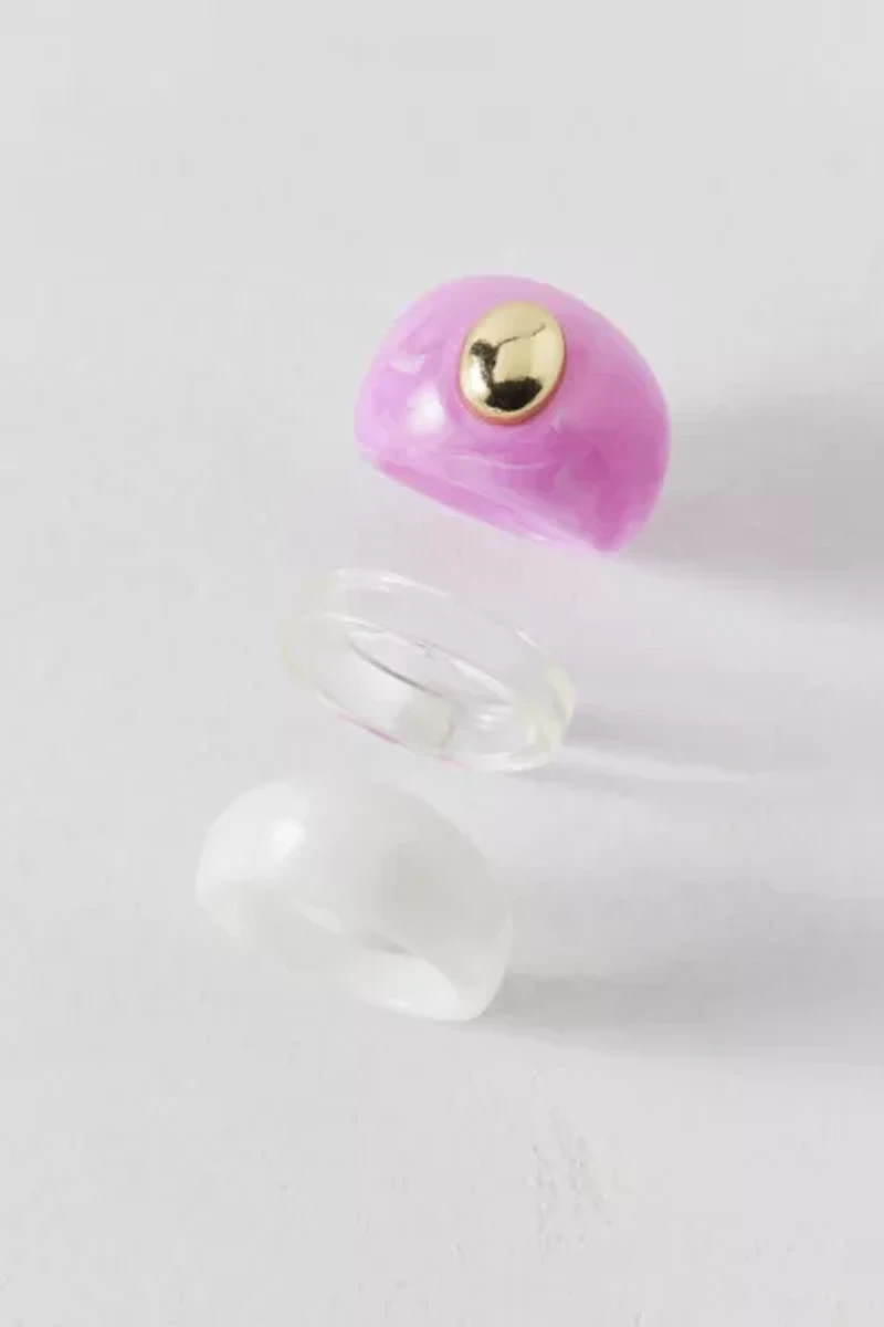Gali Chunky Acrylic Ring Set