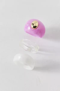 Gali Chunky Acrylic Ring Set