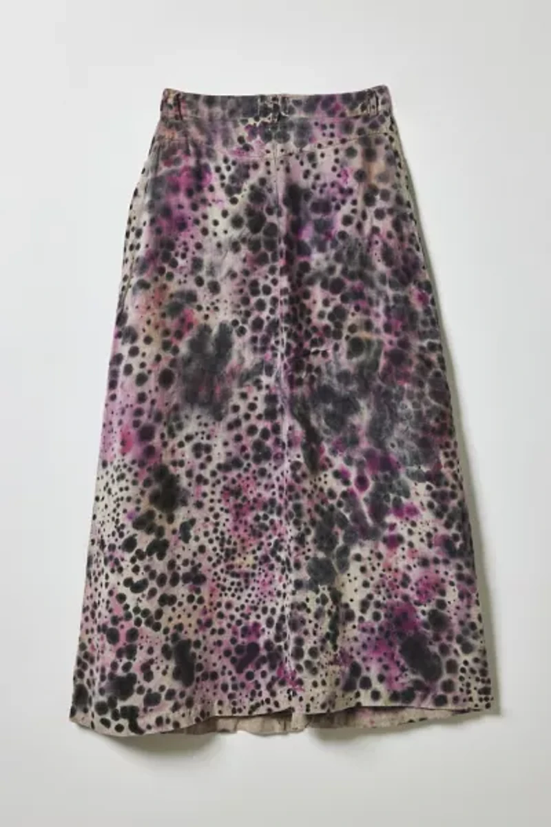 Vintage By Fruits Of Venus Hand Painted Midi Skirt