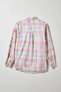 Vintage By Fruits Of Venus Springtime Gingham Hand Painted Blouse