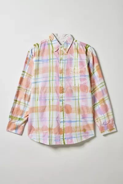 Vintage By Fruits Of Venus Springtime Gingham Hand Painted Blouse