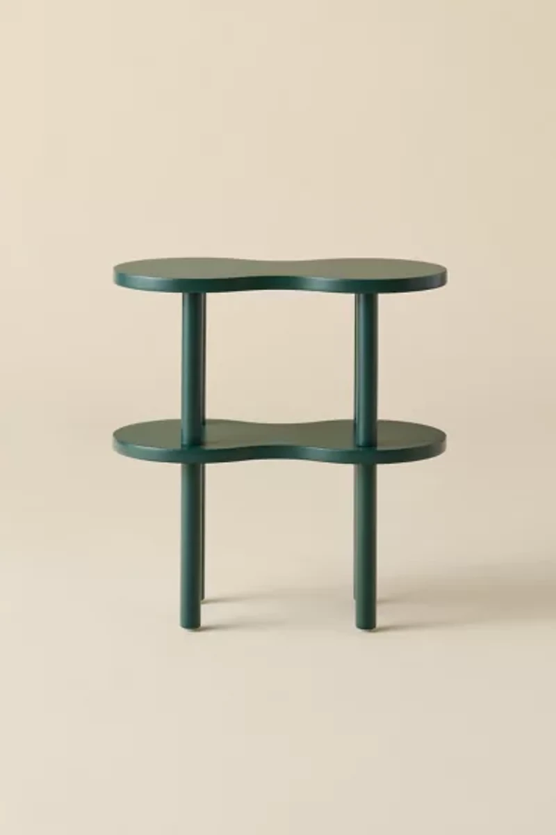 Ezra Wavy Wood Side Table