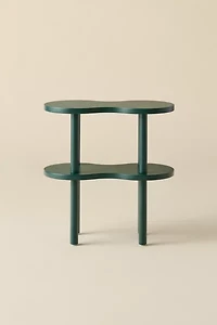 Ezra Wavy Wood Side Table