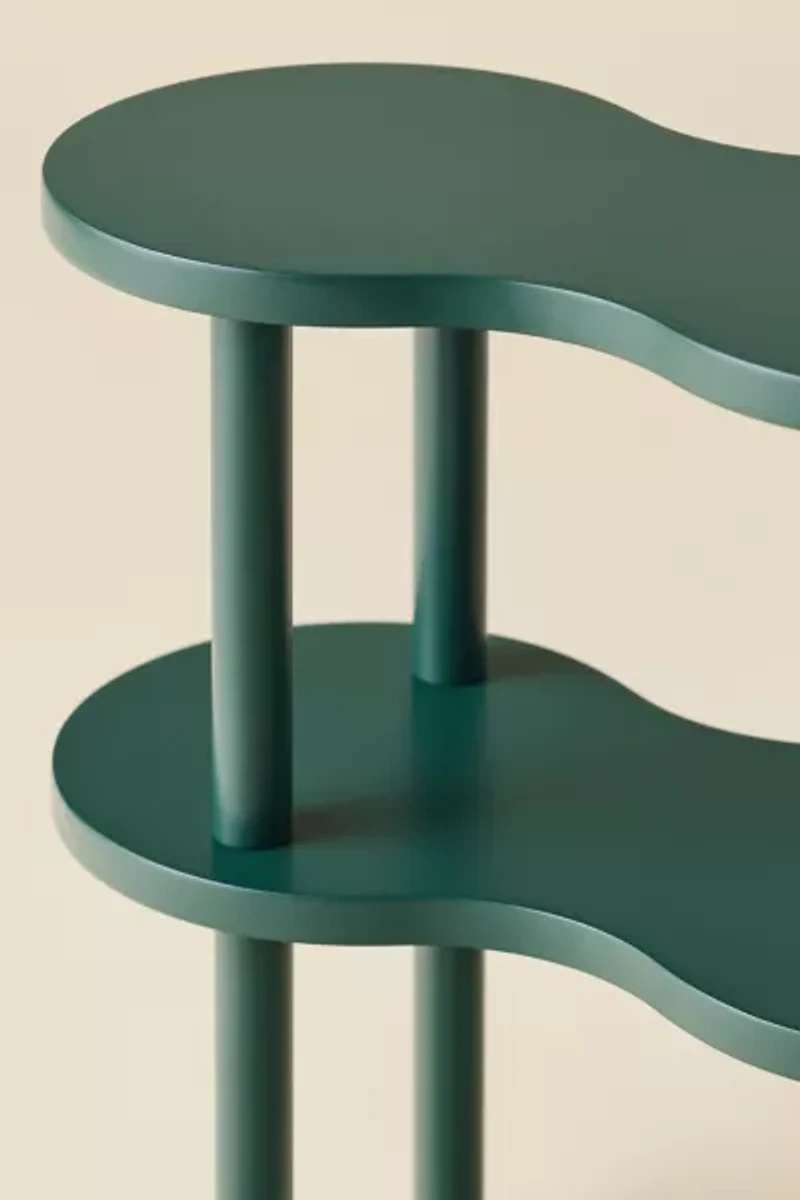 Ezra Wavy Wood Side Table