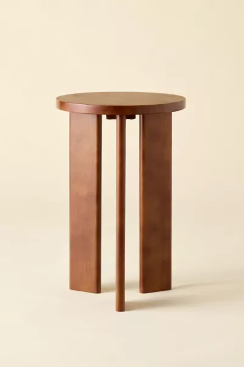 Simple Round Wood Side Table