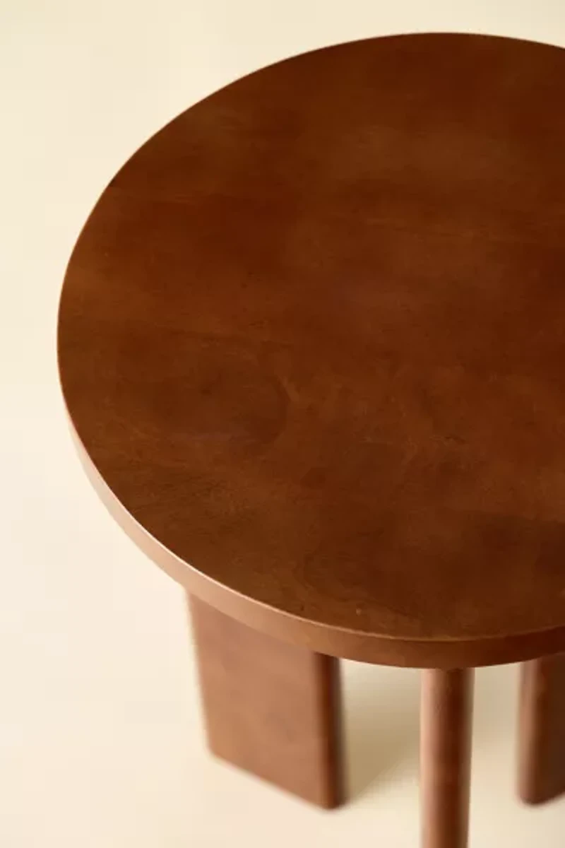 Simple Round Wood Side Table